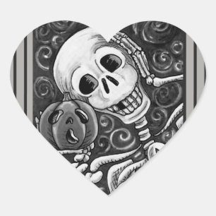 ESCUTE SUA ABÓBORA, ETIQUETA DO ESQUELETO DO DIA