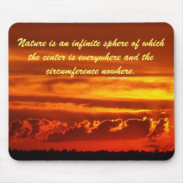 Esfera da Natureza cita Mousepad de Nuvens do Sol (Frente)
