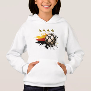 Esfera de futebol com bandeira alemã e quatro estr