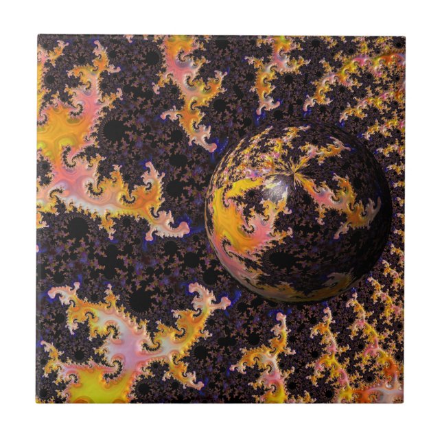Esfera de Tempestade de Fogo Fractal (Frente)