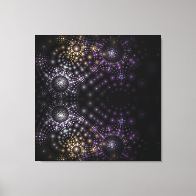 Esfera Fractal Mandala Canvas estendida Universo (Frente)