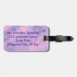 Esferas de Lavanda azul rosa Etiquetas de bagagem