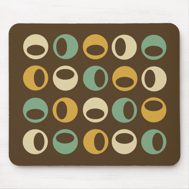 Esferas modernas retros abstratas Mousepad (Frente)