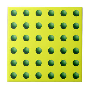 Esferas Verdes sobre Amarelo