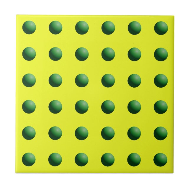 Esferas Verdes sobre Amarelo (Frente)