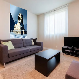 Esfinge na neve | AI Art Poster