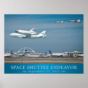 Esforço do vaivém espacial com poster 24x18 dos