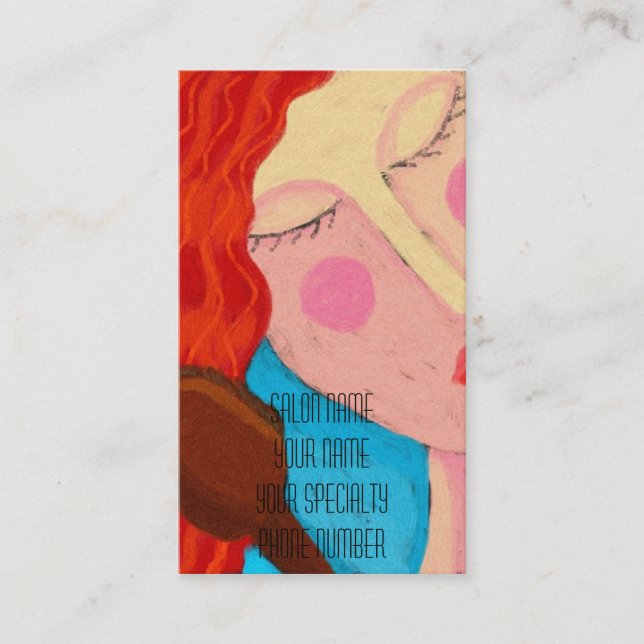 Esfregando o Cartão de visita de Stylist do Cabelo (Frente)