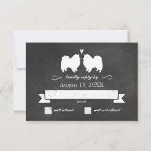 Eskie Silhouettes Wedding RSVP Resposta