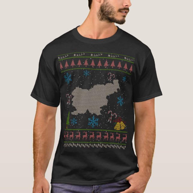 Esloveno feio da camisa do Natal de Slovenia (Frente)