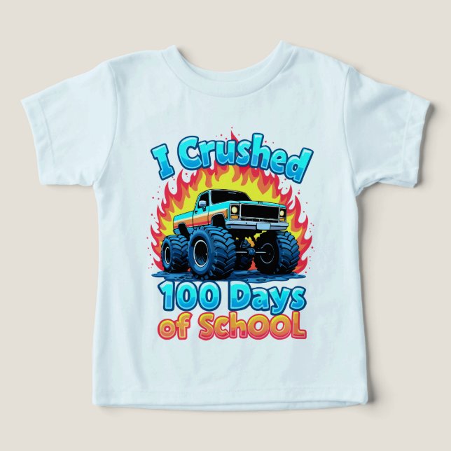 Esmagei 100 Dias De Caminhão Monstro Da Escola 100 (Design frontal)