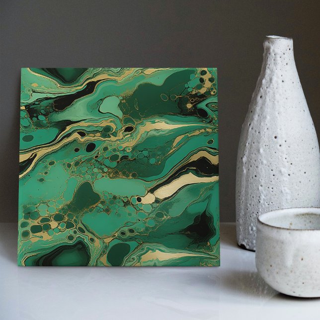 Esmerald Green Wall Decor Moderno Chic Mosaico (Criador carregado)