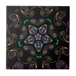 Esmeralda negra geométrica do gatinho louco da Ter