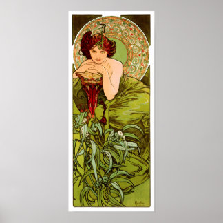 Esmeralda por Alphonse Mucha - Impressão de Poster