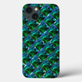 Esmeraldas verdes e curvas sob a grelha de níquel