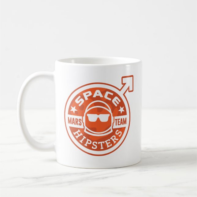 Espace a EQUIPE de Hipsters® MARTE caneca de café (Esquerda)
