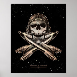 Espace o poster do pirata (foguetes) (16x20")
