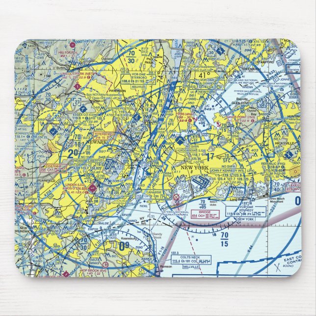 Espaço aéreo Mousepad de New York (Frente)