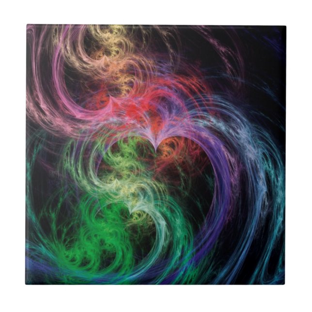 Espaço de Corações de Arte Abstrata (Frente)