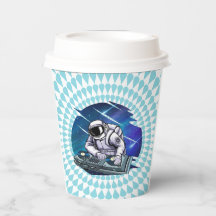 Espaço de Música DJ do Astronauta Azul em Segundo 