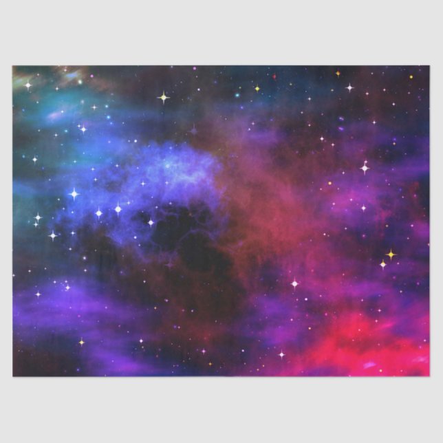 Espaço de papel tecido cosmos estrelas sistema sol (Frente )