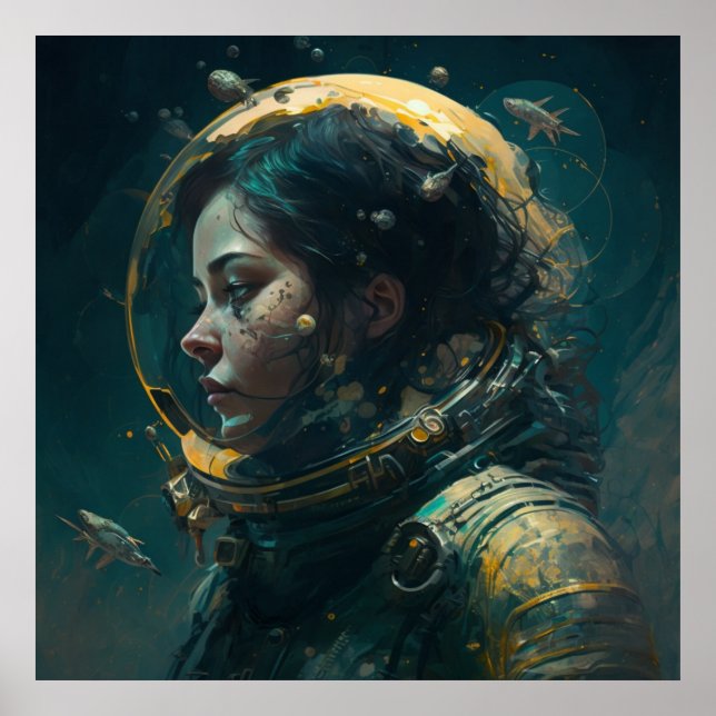 espaço em casco poster (Frente)