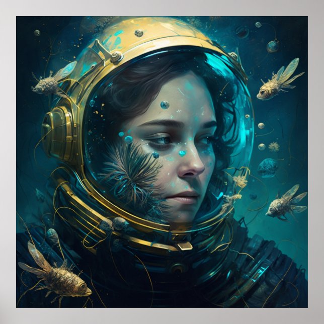 espaço em casco poster (Frente)