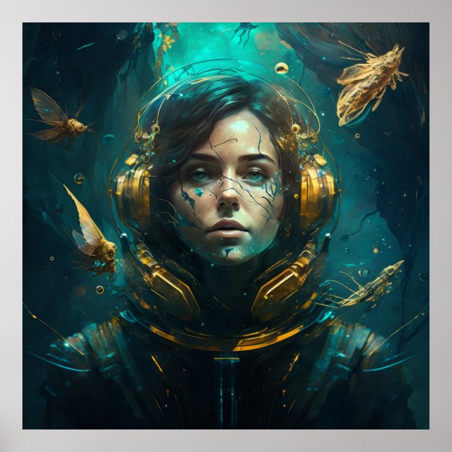 espaço em casco poster (Frente)