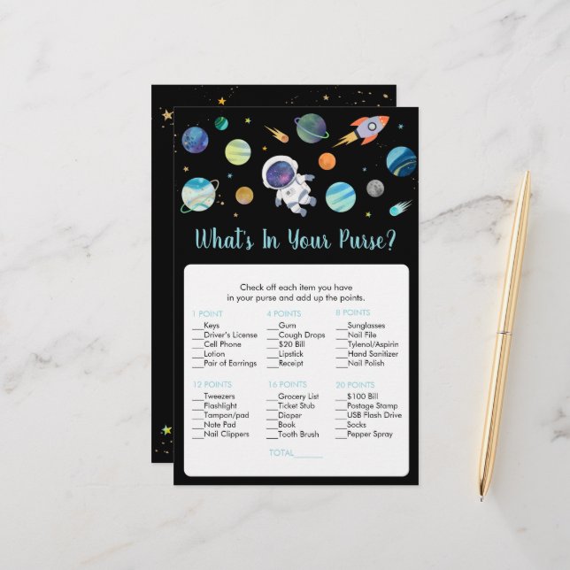 Espaço Exterior do Astronauta O que está no Jogo d (Frente/Verso In Situ)