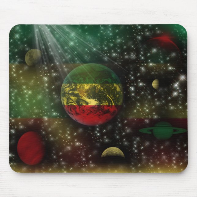 Espaço Mousepad do mundo dos planetas de Rastafari (Frente)