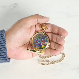 Espaço Raça Ouro eWatch relógio de bolso com númer