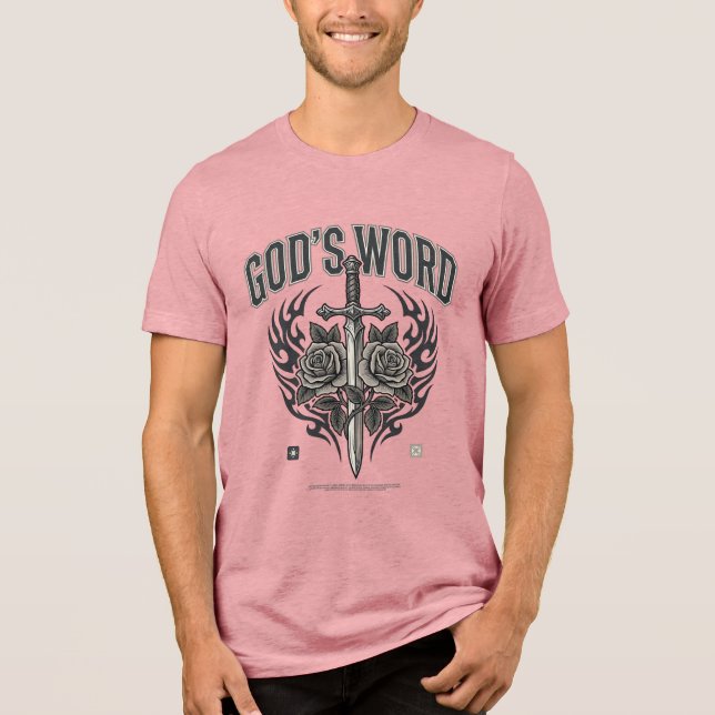 Espada da Palavra de Deus & Rosas Cristão Vintage (Frente)
