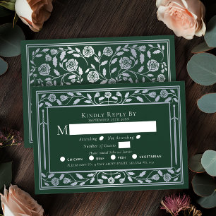 Espada Medieval Prata Verde RSVP de Casamento
