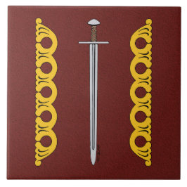 Espada Norman Medieval e Bandas decorativas