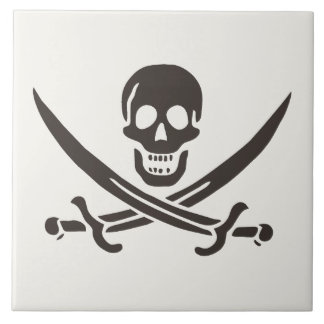 Espadas de crânio de obsidiana Bandeira pirata de