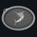 Espadim do estilo do cromo na fibra do carbono<br><div class="desc">Um cromo de prata como peixes do espadim applique o design em uma decoração do fundo do estilo da fibra do carbono. Um presente náutico moderno atrevido. Está aqui uma seleção de bonés de beisebol bordados ocasionais feitos sob encomenda finos; em um estilo náutico, você pode facilmente personalizar para fazê-lo...</div>