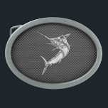 Espadim do estilo do cromo na fibra do carbono<br><div class="desc">Um cromo de prata como peixes do espadim applique o design em uma decoração do fundo do estilo da fibra do carbono. Um presente náutico moderno atrevido. Está aqui uma seleção de bonés de beisebol bordados ocasionais feitos sob encomenda finos; em um estilo náutico, você pode facilmente personalizar para fazê-lo...</div>