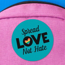 Espalhar amor não odiar coração arco-íris LGBTQ