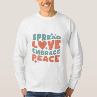 Espalhar o amor abraçar uma camiseta inspiradora p