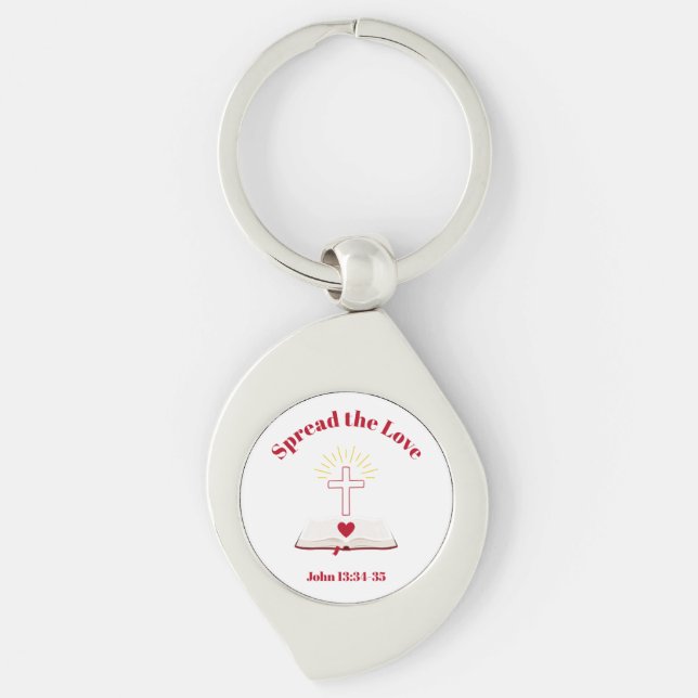 Espalhe o Chaveiro de metal de amor (Frente)