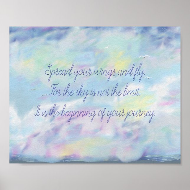 Espalhe suas asas e voe Poster (Frente)