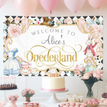 Espancada de fundo de primeiro aniversario, Alice