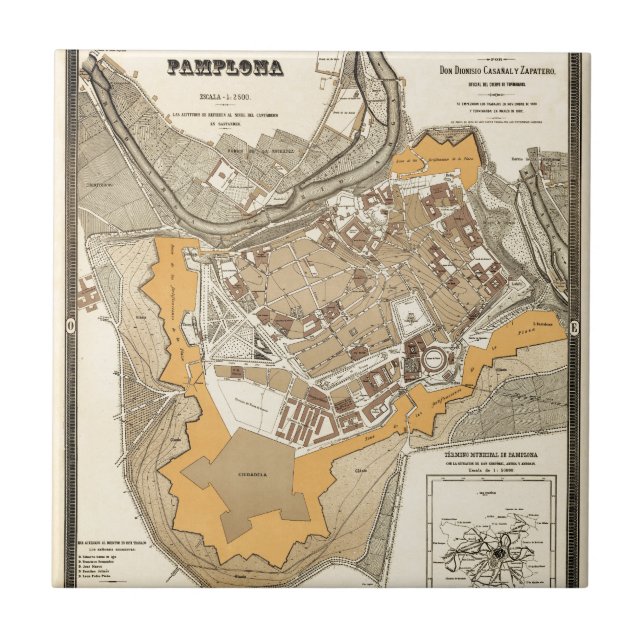 Espanha 1882 de Pamplona (Frente)