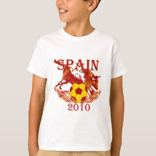 Espanha camisa do futebol T do futebol de 2010