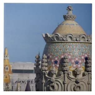 Espanha, Catalunha, Barcelona. Telhado de Barcelon