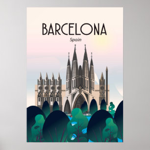 Espanha de Barcelona, Poster de viagens,