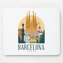 Espanha de Barcelona Skyline Mousepad