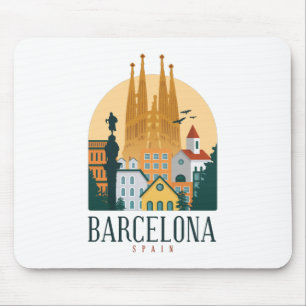 Espanha de Barcelona Skyline Mousepad