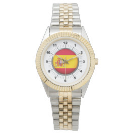 Espanha de homem - Relógio da pulseira de dois ton