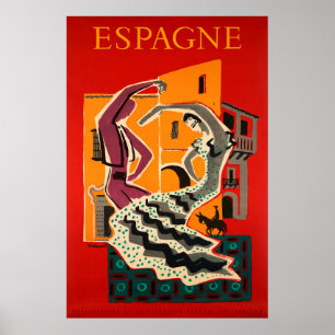 Espanha, espanha, poster de viagens